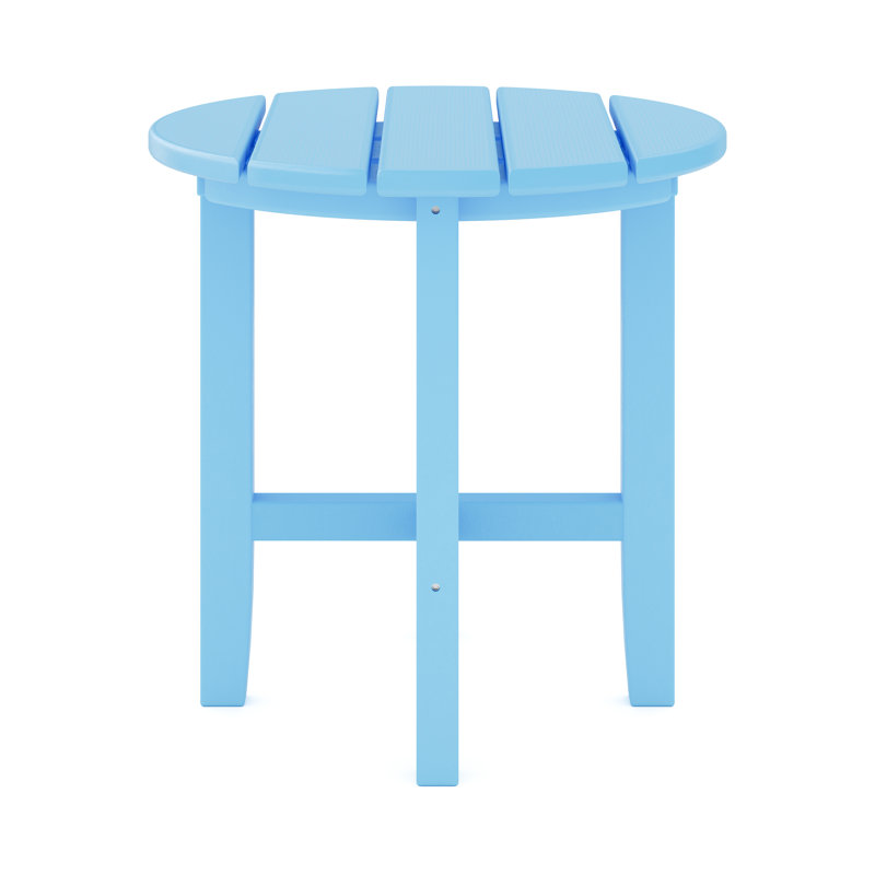 Table d'appoint ronde Iser, Bleu d'été, Bleu d'été