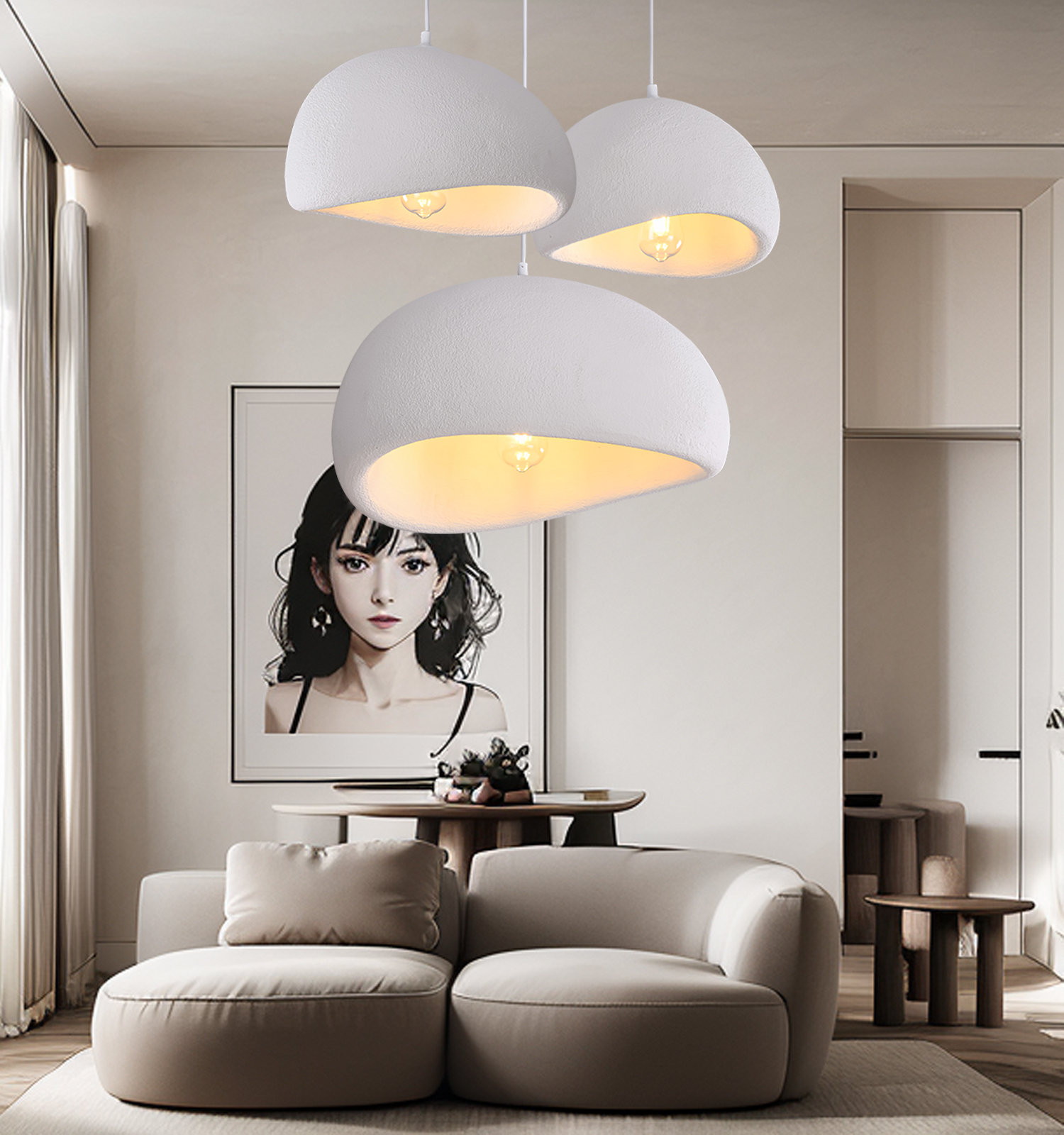 Jimyah Single Light Pendant, 55" H x 19.68" W x 14.56" D