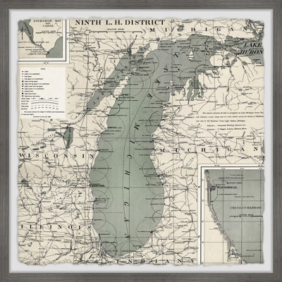 « neuvième table rétro map »-cadre photo imprimé sur papier