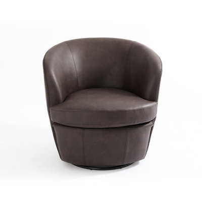 Aunna 81Cm Wide Swivel Barrel Chair