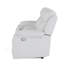 Causeuse inclinable à console Blanche avec lumières DEL, inclinaison manuelle et porte-gobelets intégrés pour un confort et une commodité ultimes.