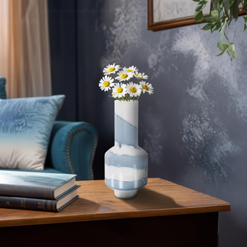 Bouteille en verre cylindrique en couches Glacier Bay - courte, H 12,75 po x l 5,75 po x P 5,75 po