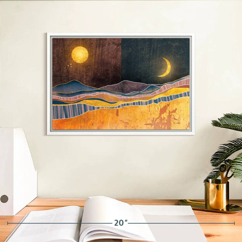 «Blairs Dusk To Dawn», Cadre flottant blanc, 13 po x 9 po