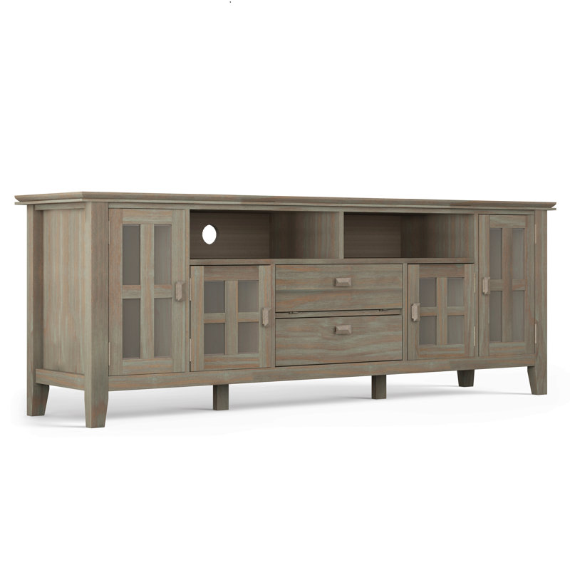 Meuble télé 72 po pour salon, Gris clair