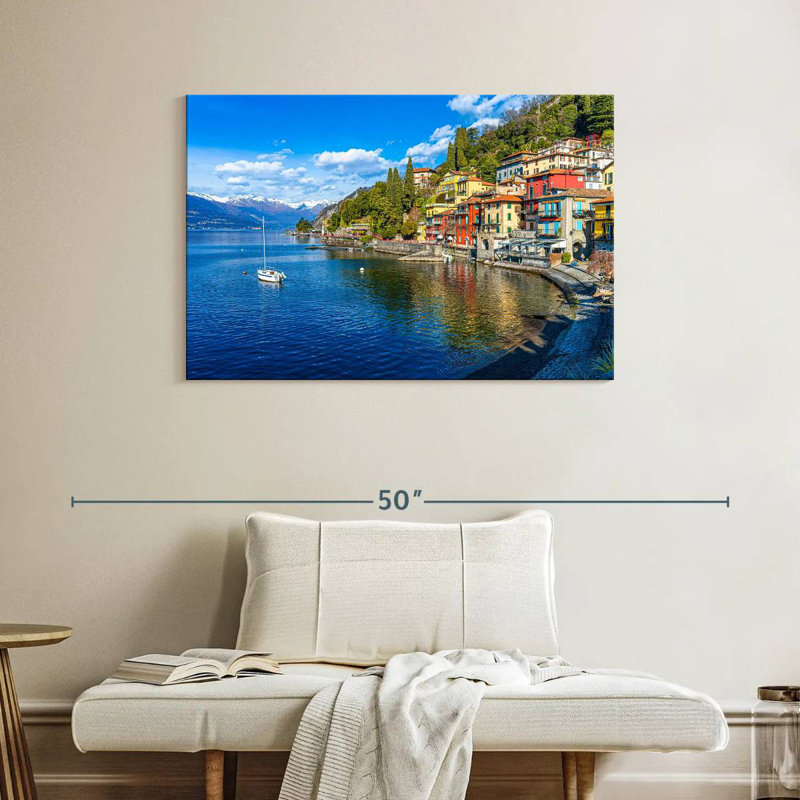 Nicci Varenna, ville au bord du lac, H 26 po x l 39 po