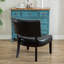 Fauteuil d'appoint capitonné en similicuir avec sièges surdimensionnés, noir