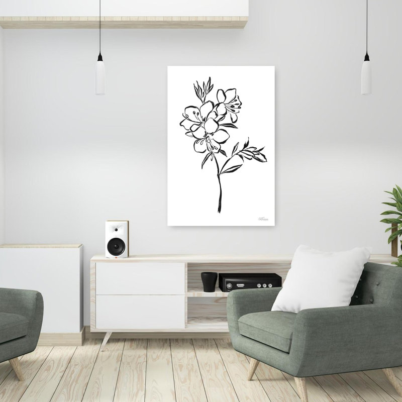 «Loose Stem 1», art contemporain de chat abstrait minimaliste, H 36 po x l 24 po