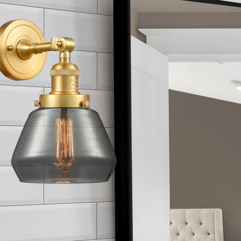 Chill Dimmable Vanity Light, 6 Watt Vinage LED Bulb, Plated Smoked, Satin Gold