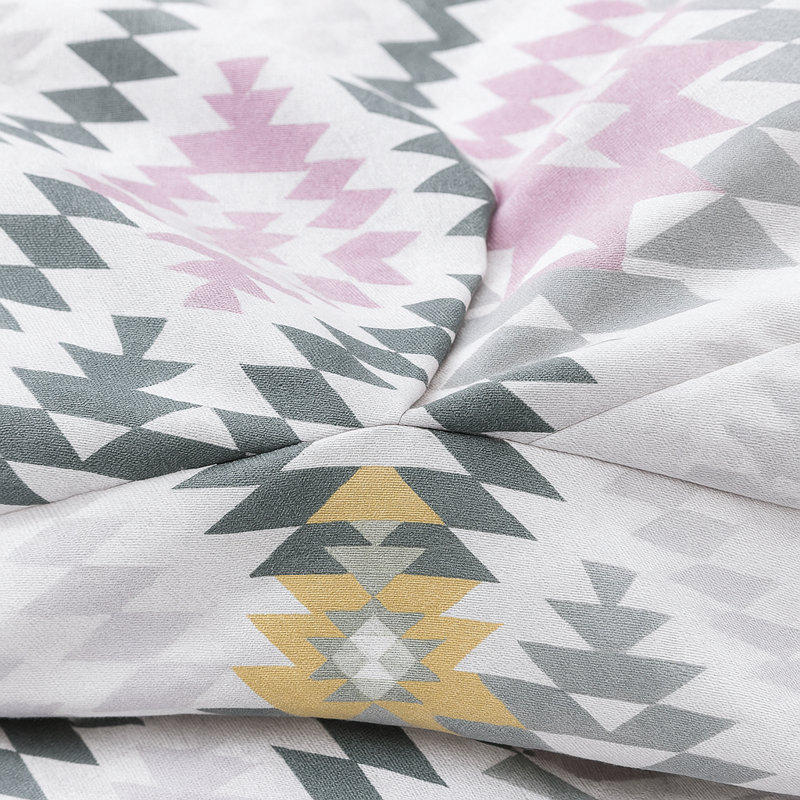 Rockchuck Geometric Shapes Duvet Cover Set with Pillowcases, Grey