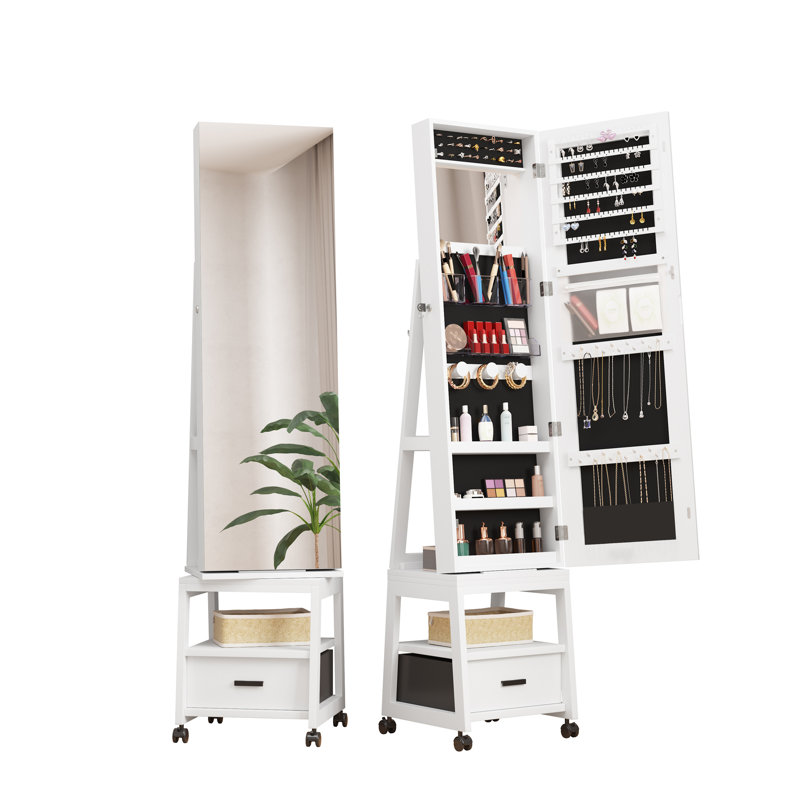 Jewellery Cabinet Jewelry Armoire, White