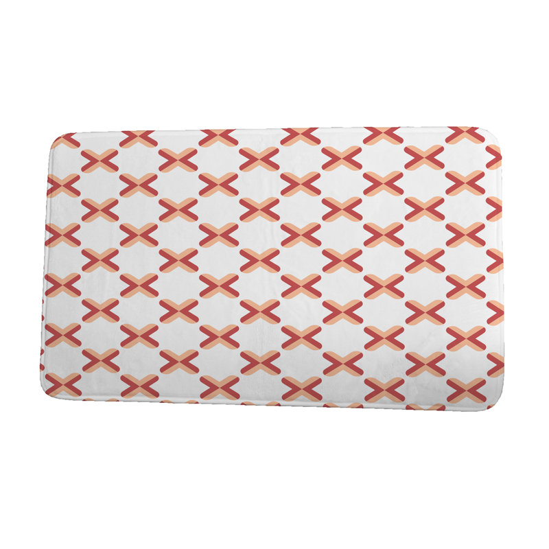 Tapis de bain Lemaster, l 34 po x L 21 po, Orange