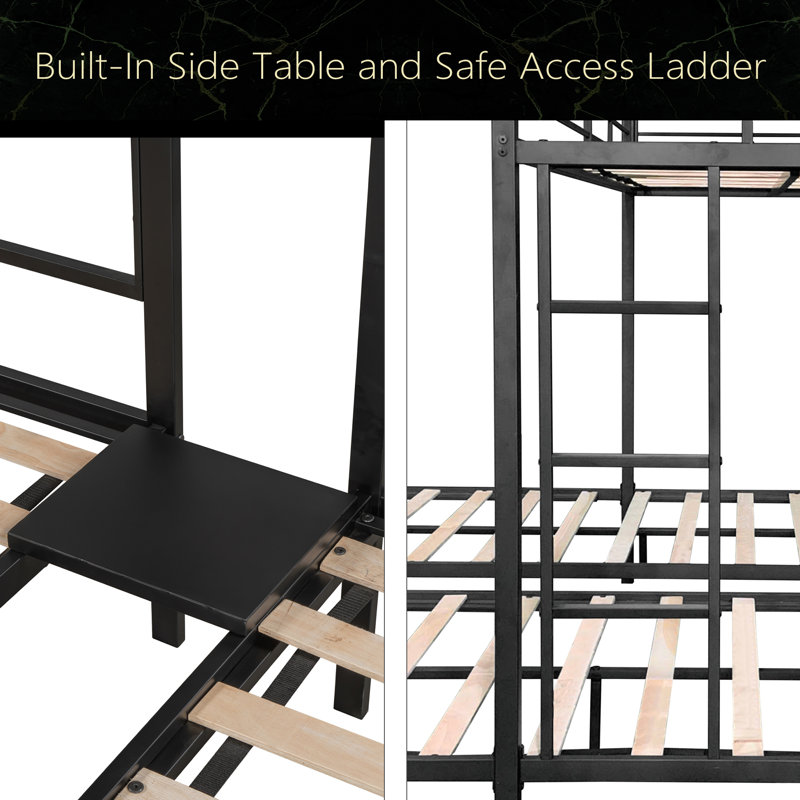 Triple Bunk Bed/ Sturdy Metal Frame/ Anti Noise/ Squeak Free/ Wooden Slats/ No Box Spring Needed