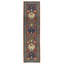 Tapis de couloir oriental tribal orange brûlé 3 x 10 One-of-a-Kind