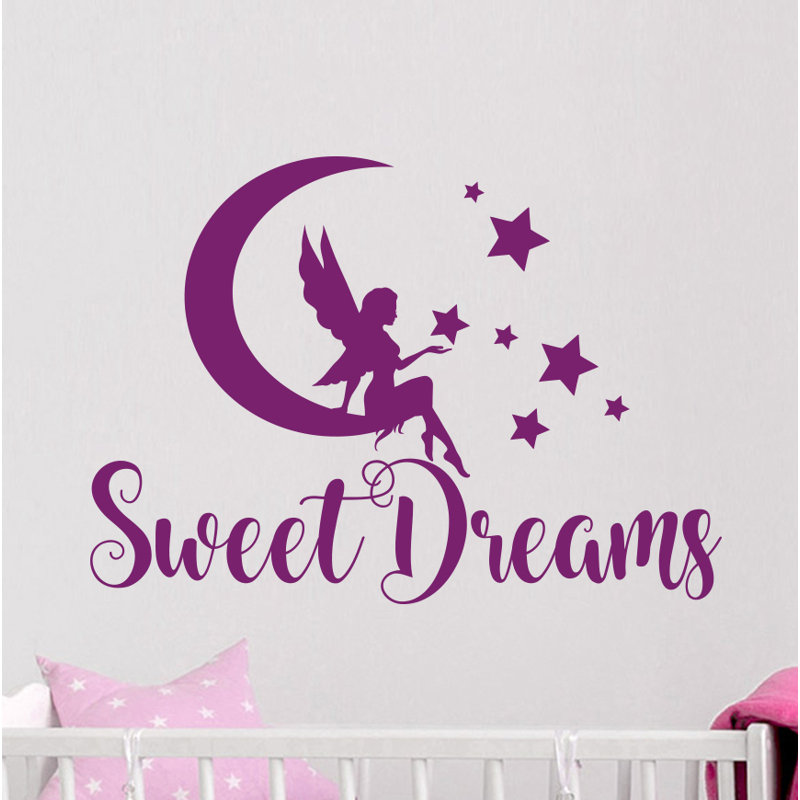 Décalcomanie murale lune rêves, Violet