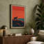 Fox Against Horizon Art Deco - Wrapped Canvas-23317783-23317790