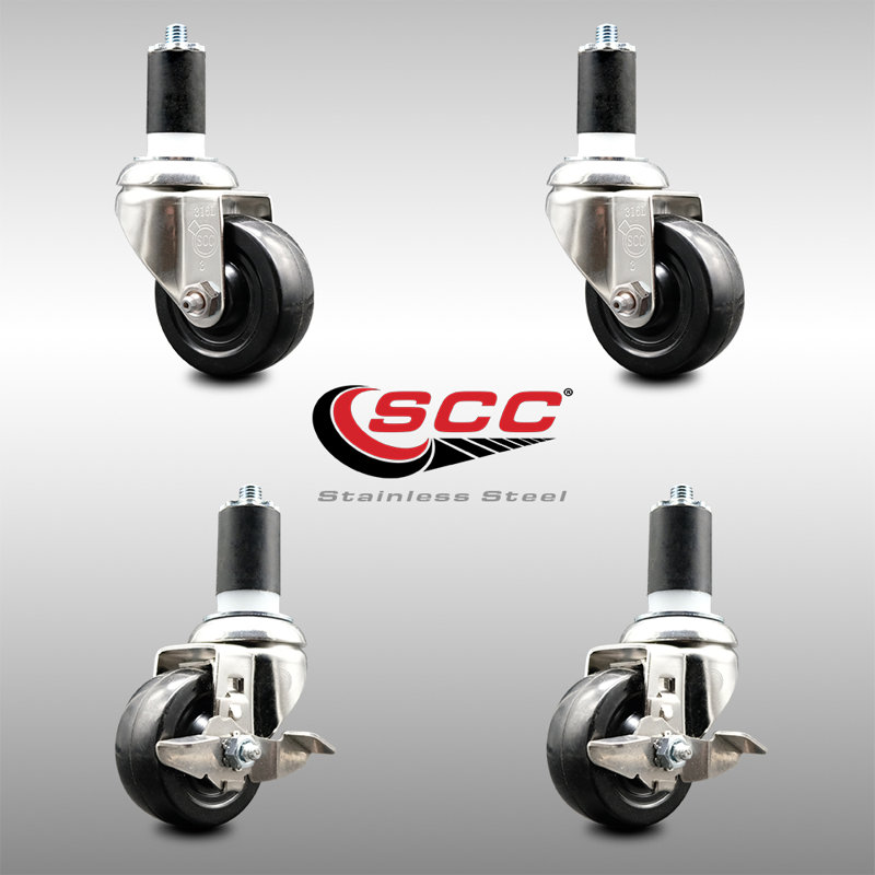 Ensemble de roulettes extensibles en caoutchouc souple