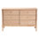Commode Baxton Studio Laurent - Organisateur de chambre à coucher à 6 tiroirs avec pieds tournés de style bambou, armoire de rangement maison de campagne pour vêtements ou linge de maison