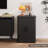 17.7" Wooden Square End Table with Charging Station and Storage Cabinet-1290156964