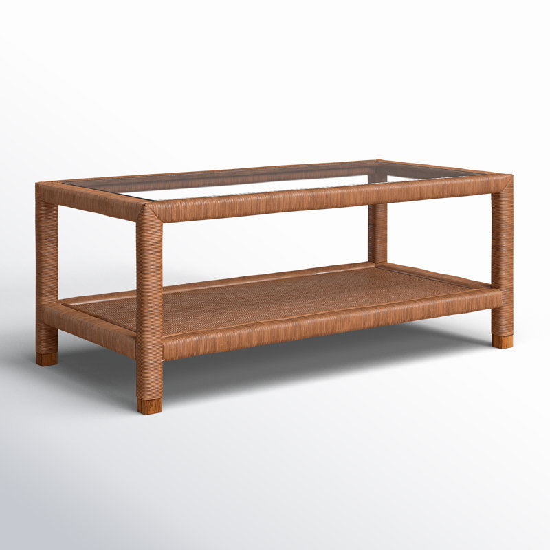 Pine Isle Glass Coffee Table, Havana