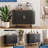 40'' Fluted Sideboard Buffer Cabinet, Storage Cabinet with Sliding Door & Adjustable Shelf, Modern Credenza Storage Cabinets, Tambour Bar Console Table for Living Dining Room Kitchen Hallway Entryway