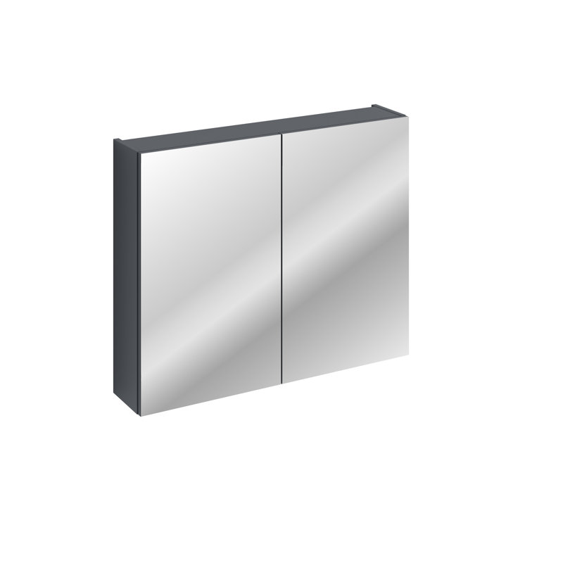 Kwincy 800mm W 650mm H Surface Frameless Medicine Cabinet Mirror 2 Adjustable