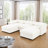 Elegant Chenille  Sofa with Storage Seat and Ottoman