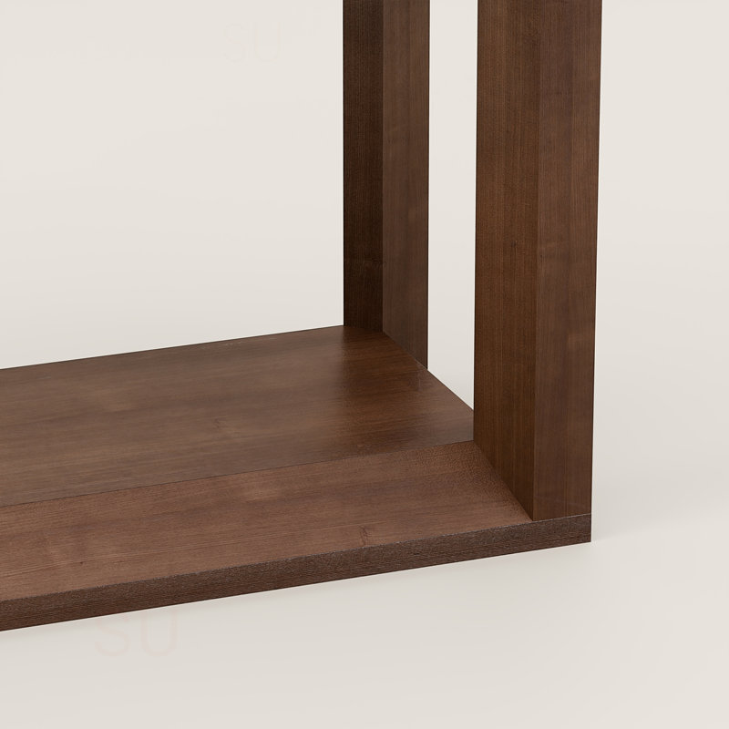Console Table 60" Solid Wood Veneer Entryway Sofa Table, Sturdy Square Legs with Distressed Finish, Wide Behind Couch Table for Living Room & Hallway