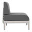Patioflare Leaf Modular Armless Patio Chair, Grey