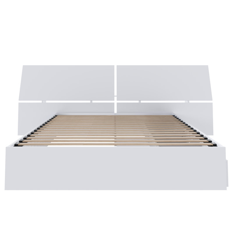Rania Storage Platform Bed and Headboard, Queen