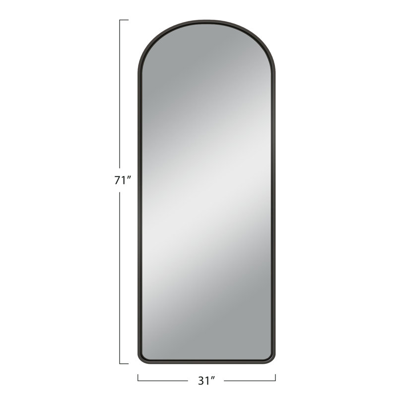 Arsalaan Metal Mirror, Black, 71" x 31"