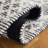 Natura Hand Woven Wool/Cotton Geometric Rug in Ivory/Black-38367649