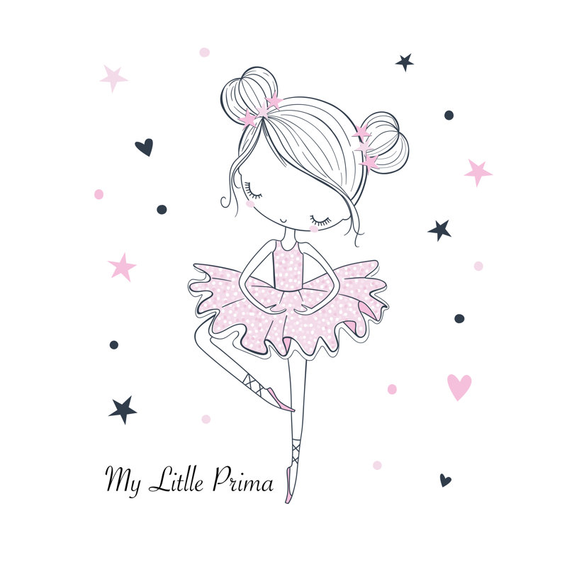 Dancing Ballerina - Wrapped Canvas Print, 91cm H x 91cm W x 3.8cm D