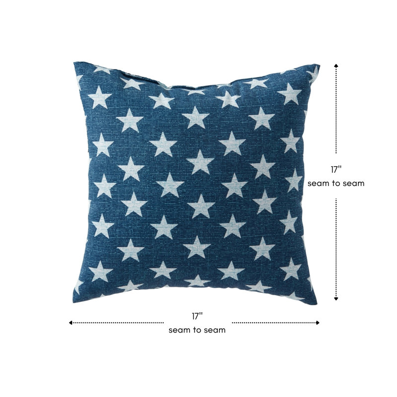 Covington Outdoor Square Pillow Cover & Insert, Stars