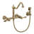 Whitehaus Wall Mount Faucet with Long Traditional Swivel Spout and Solid Brass Side Spray-55870694-93232835