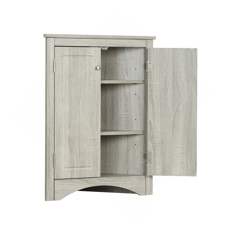 Armoire de rangement triangulaire pour salle de bain avec tablettes réglables, armoire de plancher autoportante pour la cuisine à domicile
