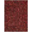 Medley Leather Geometric Area Rug in Scarlet-964972053