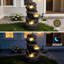  Fontaine d'extérieur en fontaine, cascade haute en résine de 25,6 po avec lumières DEL, fontaine en cascade à 4 niveaux pour décor de jardin - gris-129421614