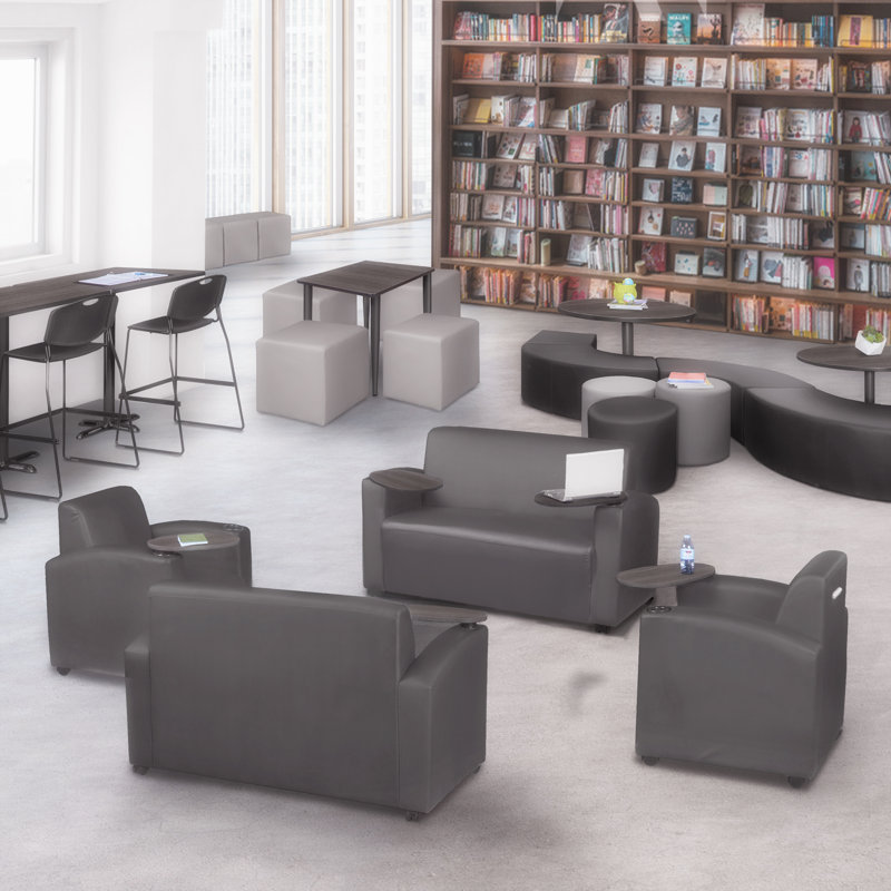Chaise de réception en vinyle Supernova, Gris / Gris foncé