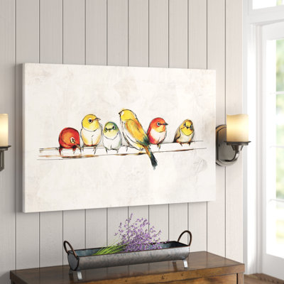 «Inspiration Birdies On Wire», reproduction sur toile