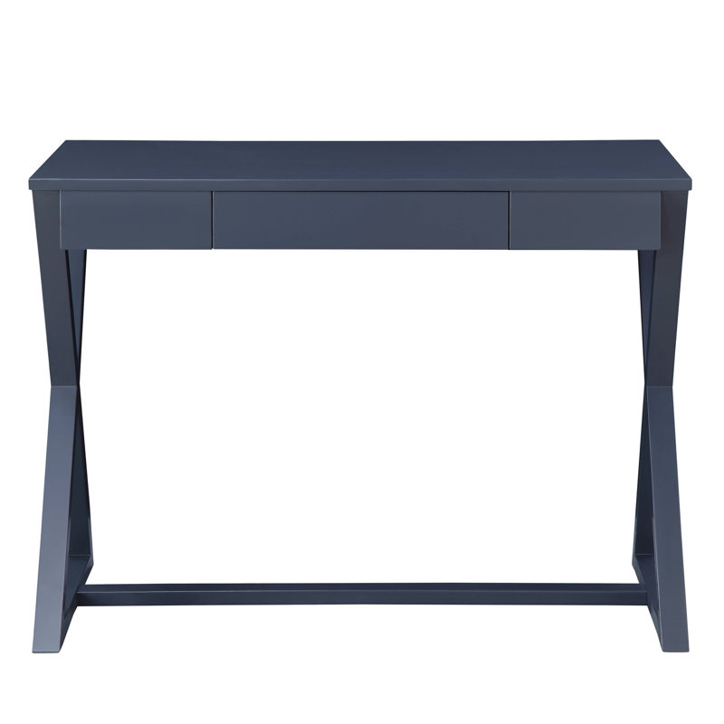 Console gris anthracite avec base élégante et rangement pratique