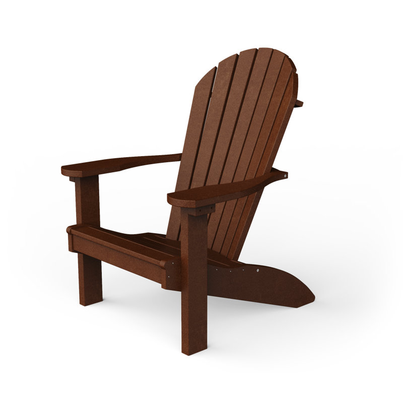 Chaise Adirondack en plastique Aatikah, Brun Tudor