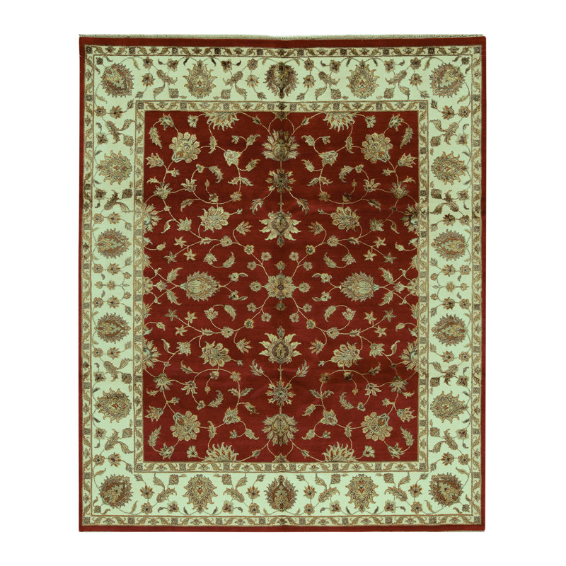 Dharma Hand Woven Silk and Wool Oriental Area Rug