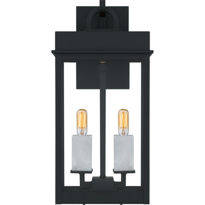 Carmen Matte Black Outdoor Wall Lantern