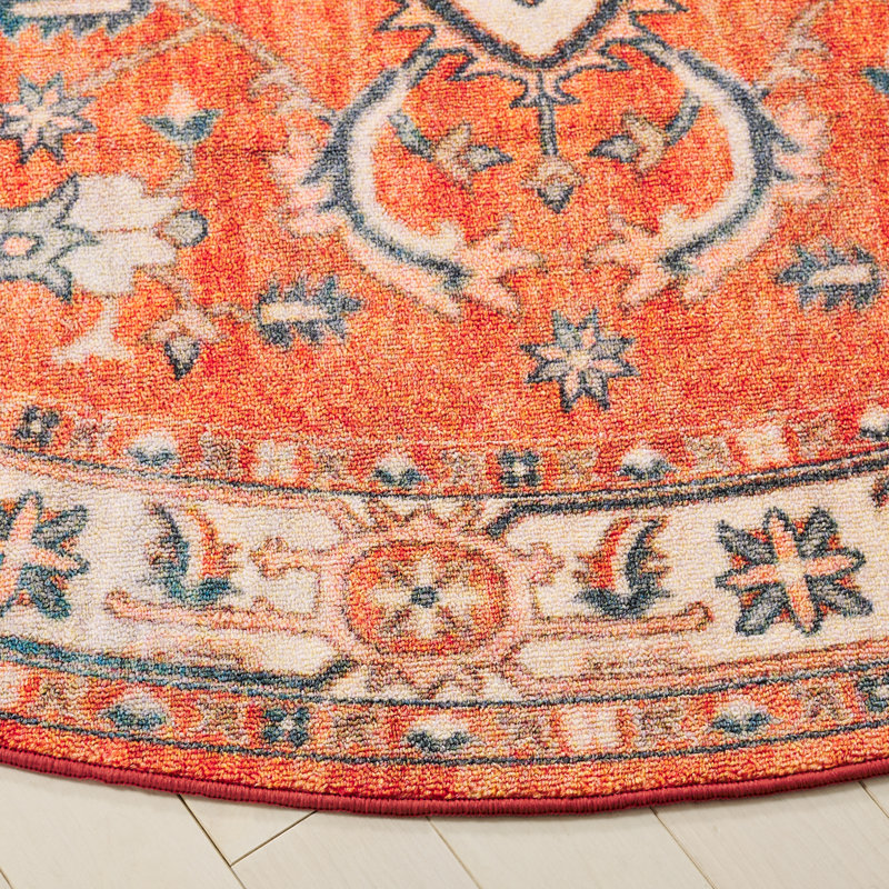 Tapis lavable à la machine Pavos, Rond 6 pi 7 po