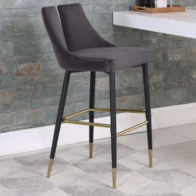 Cowans Upholstered Counter Stool with Metal Frame
