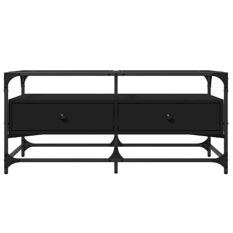 Alarnah Coffee Table with Storage, Black