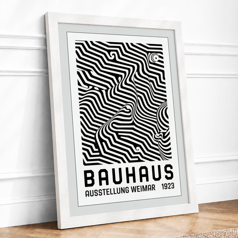 Bauhaus Ausstellung Weimar Geometric - Framed Print, A4 - 29.7 x 21.0 cm, White