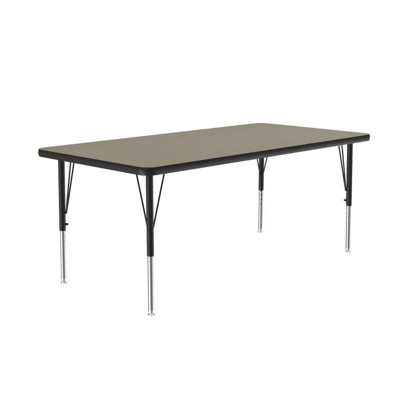 Table d'activité rectangulaire à hauteur ajustable, H 29 po x L 48 po x l 30 po, Sable Savannah
