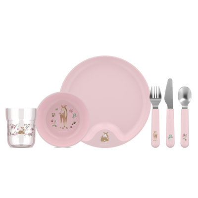 Little Dutch Stainless Steel Children’s Dinnerware 6-Piece Set Mio - Fairy Garden
