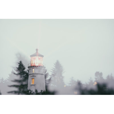 Reproduction d'un phare de la rivière Umpqua sur toile Oregon Coast par Nathan Larson